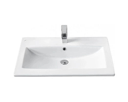 Купить Тумба с раковиной графит софт/дуб веллингтон 75 см Акватон Сохо 1A2581K1AJA00 в магазине сантехники Santeh-Crystal.ru