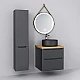 Купить Тумба серый матовый 60 см Jorno Wood Wood.01.60/P/GR + Wood.06.60/LW в магазине сантехники Santeh-Crystal.ru