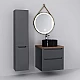 Приобрести Тумба серый матовый 60 см Jorno Wood Wood.01.60/P/GR + Wood.06.60/DW в магазине сантехники Santeh-Crystal.ru