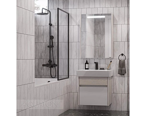 Приобрести Тумба белый глянец/ясень фабрик 54 см Акватон Верди 1A206701VDAV0 в магазине сантехники Santeh-Crystal.ru