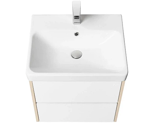 Купить Тумба белый глянец/дуб верона 53,2 см Акватон Сканди 1A251701SDB20 в магазине сантехники Santeh-Crystal.ru