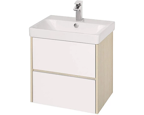 Купить Тумба белый глянец/дуб верона 53,2 см Акватон Сканди 1A251701SDB20 в магазине сантехники Santeh-Crystal.ru