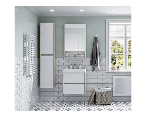 Купить Тумба белый глянец/дуб верона 53,2 см Акватон Сканди 1A251701SDB20 в магазине сантехники Santeh-Crystal.ru