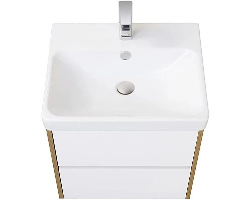 Заказать Тумба белый глянец/дуб рустикальный 68,2 см Акватон Сканди 1A251801SDZ90 в магазине сантехники Santeh-Crystal.ru