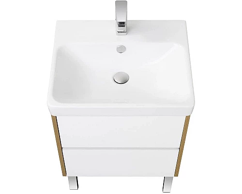 Заказать Тумба белый глянец/дуб рустикальный 68,2 см Акватон Сканди 1A251801SDZ90 в магазине сантехники Santeh-Crystal.ru