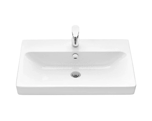 Приобрести Тумба с раковиной белый глянец/дуб верона 70,5 см Акватон Сканди 1A2518K0SDB20 в магазине сантехники Santeh-Crystal.ru