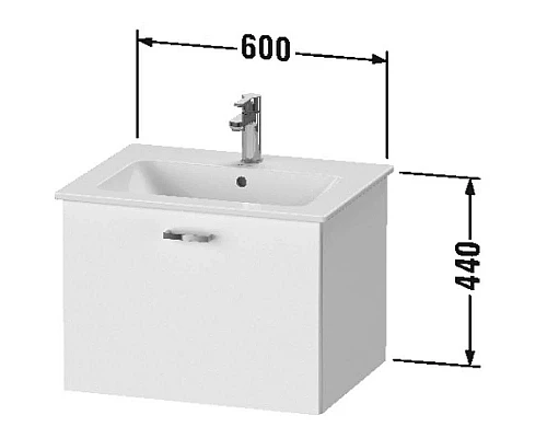 Приобрести Тумба каштан 60 см Duravit XBas XB603005353 в магазине сантехники Santeh-Crystal.ru