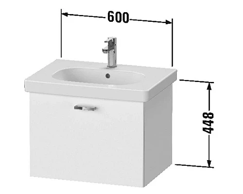 Заказать Тумба дуб 60 см Duravit XBase XB607003030 в магазине сантехники Santeh-Crystal.ru