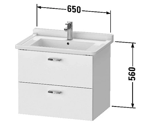 Купить Тумба белый матовый 65 см Duravit XBase XB618501818 в магазине сантехники Santeh-Crystal.ru