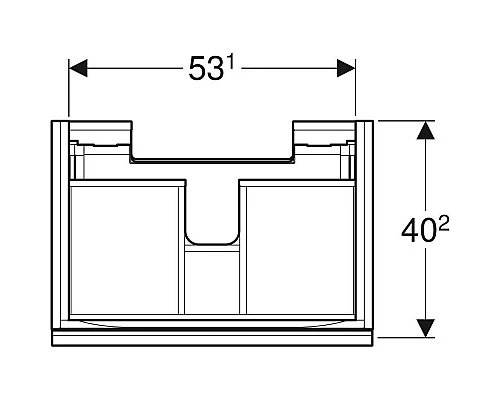 Приобрести Тумба песочный глянец/песочный матовый 59,5 см Geberit Acanto 500.614.JL.2 в магазине сантехники Santeh-Crystal.ru
