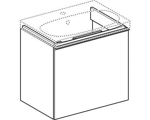 Приобрести Тумба песочный глянец/песочный матовый 59,5 см Geberit Acanto 500.614.JL.2 в магазине сантехники Santeh-Crystal.ru