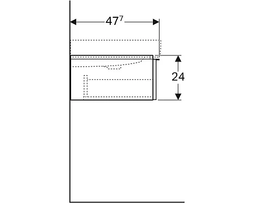 Заказать Тумба темно-серый матовый 74 см Geberit iCon 841276000 в магазине сантехники Santeh-Crystal.ru