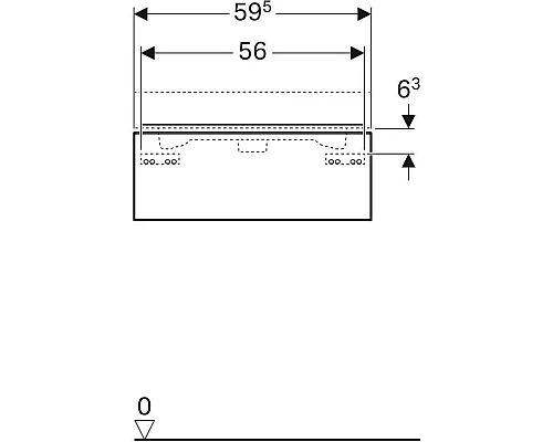 Купить Тумба платина глянец 59,5 см Geberit iCon 840262000 в магазине сантехники Santeh-Crystal.ru