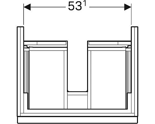Купить Тумба платина глянец 59,5 см Geberit iCon 840262000 в магазине сантехники Santeh-Crystal.ru
