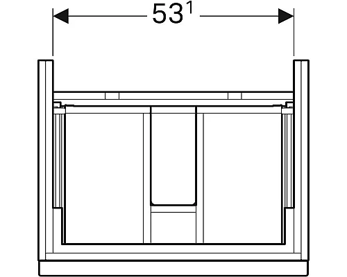 Купить Тумба платина глянец 59,5 см Geberit iCon 840362000 в магазине сантехники Santeh-Crystal.ru