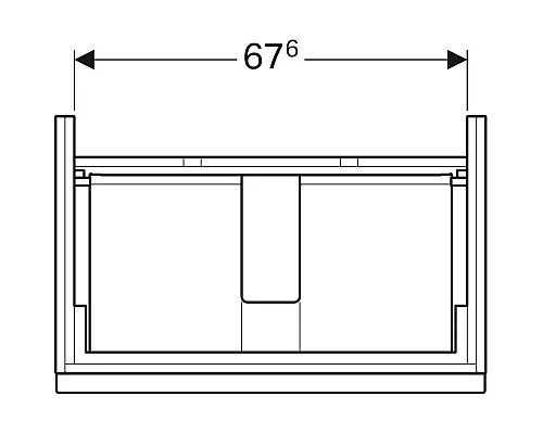 Заказать Тумба темно-серый матовый 74 см Geberit iCon 841376000 в магазине сантехники Santeh-Crystal.ru