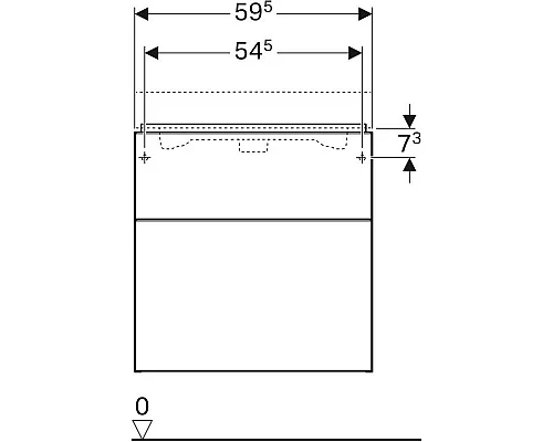 Купить Тумба темно-серый матовый 59,5 см Geberit iCon 841361000 в магазине сантехники Santeh-Crystal.ru