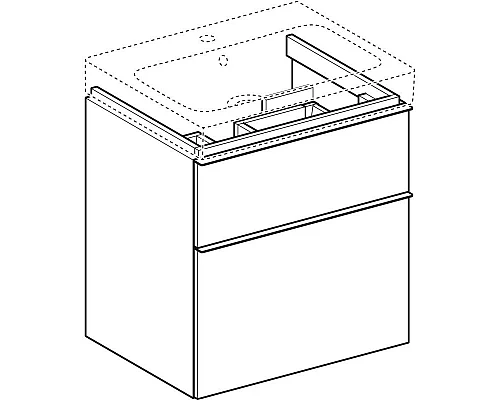 Купить Тумба темно-серый матовый 59,5 см Geberit iCon 841361000 в магазине сантехники Santeh-Crystal.ru