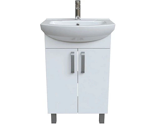 Приобрести Тумба с раковиной белый глянец 55 см IDDIS Optima Home OPH55WFi95K в магазине сантехники Santeh-Crystal.ru