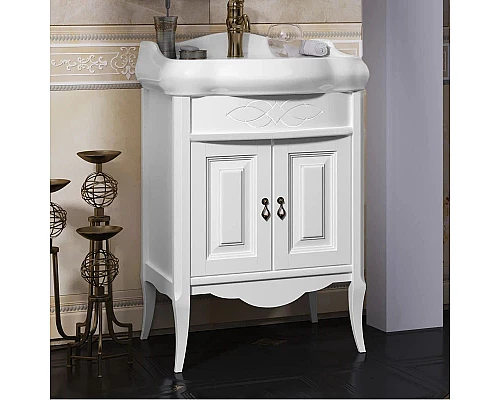 Заказать Комплект мебели белый матовый 60 см Opadiris Лоренцо в магазине сантехники Santeh-Crystal.ru