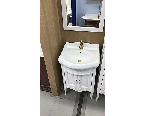 Заказать Тумба с раковиной белый матовый 60 см Opadiris Лоренцо в магазине сантехники Santeh-Crystal.ru