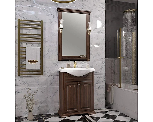 Приобрести Тумба с раковиной орех антикварный 66 см Opadiris Риспекто в магазине сантехники Santeh-Crystal.ru