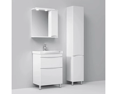 Заказать Комплект мебели белый глянец 65 см Am.Pm Like M80FSX0652WG + M80WCC0652WG + M80MPR0651WG в магазине сантехники Santeh-Crystal.ru