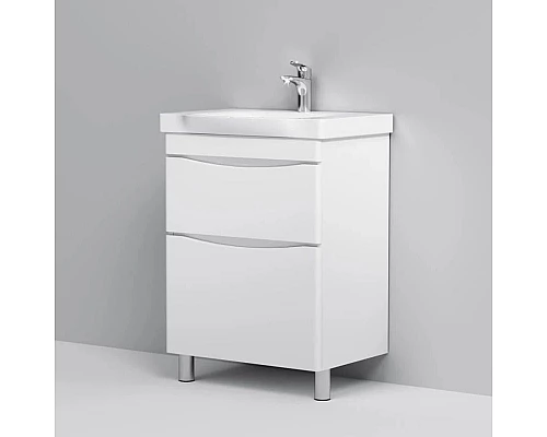 Заказать Комплект мебели белый глянец 65 см Am.Pm Like M80FSX0652WG + M80WCC0652WG + M80MPR0651WG в магазине сантехники Santeh-Crystal.ru