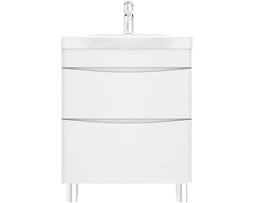 Заказать Комплект мебели белый глянец 65 см Am.Pm Like M80FSX0652WG + M80WCC0652WG + M80MPR0651WG в магазине сантехники Santeh-Crystal.ru