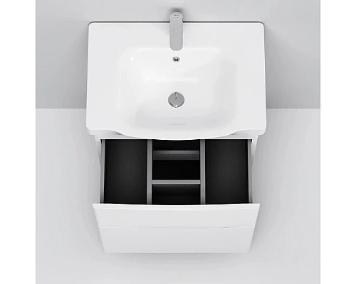 Заказать Комплект мебели белый глянец 65 см Am.Pm Like M80FSX0652WG + M80WCC0652WG + M80MPR0651WG в магазине сантехники Santeh-Crystal.ru