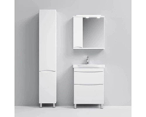 Приобрести Тумба с раковиной белый глянец 65 см Am.Pm Like M80FSX0652WG + M80WCC0652WG в магазине сантехники Santeh-Crystal.ru