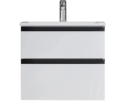 Купить Тумба с раковиной белый глянец 60 см Roca Domi 857532806 + 32799E000 в магазине сантехники Santeh-Crystal.ru