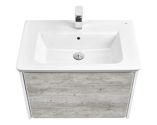 Приобрести Комплект мебели бетон/белый матовый 70 см Roca Ronda ZRU9303003 + 327471000 + ZRU9303008 в магазине сантехники Santeh-Crystal.ru