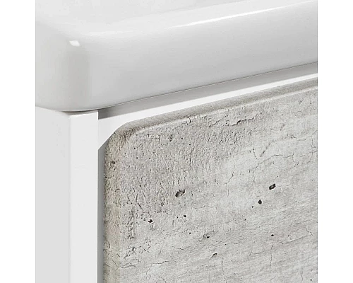 Приобрести Тумба с раковиной бетон/белый матовый 70 см Roca Ronda ZRU9303003 + 327471000 в магазине сантехники Santeh-Crystal.ru