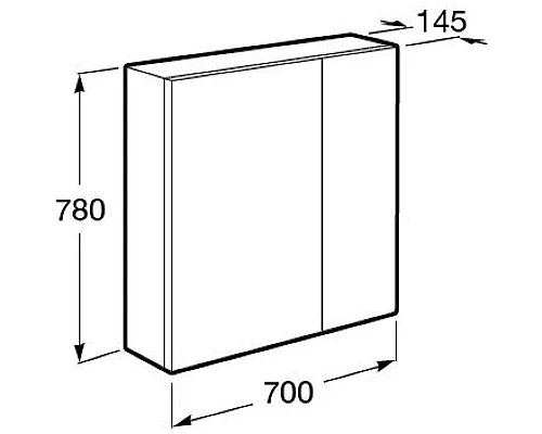Приобрести Комплект мебели белый глянец/антрацит 70 см Roca Ronda ZRU9302964 + 327471000 + ZRU9302969 в магазине сантехники Santeh-Crystal.ru