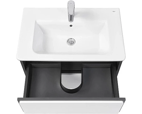 Приобрести Комплект мебели белый глянец/антрацит 70 см Roca Ronda ZRU9302964 + 327471000 + ZRU9302969 в магазине сантехники Santeh-Crystal.ru