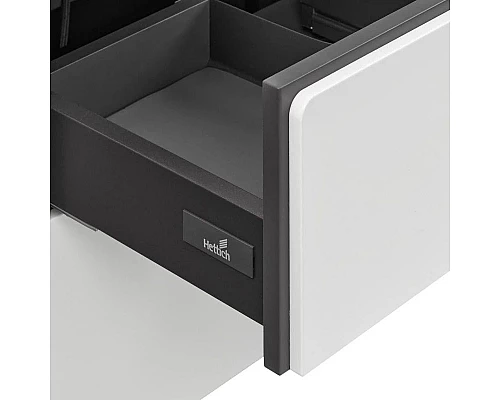 Приобрести Тумба с раковиной белый глянец/антрацит 70 см Roca Ronda ZRU9302964 + 327471000 в магазине сантехники Santeh-Crystal.ru