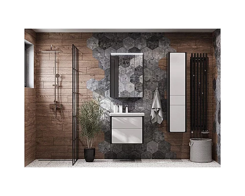 Приобрести Комплект мебели белый глянец/антрацит 60 см Roca Ronda ZRU9302963 + 327472000 + ZRU9302968 в магазине сантехники Santeh-Crystal.ru