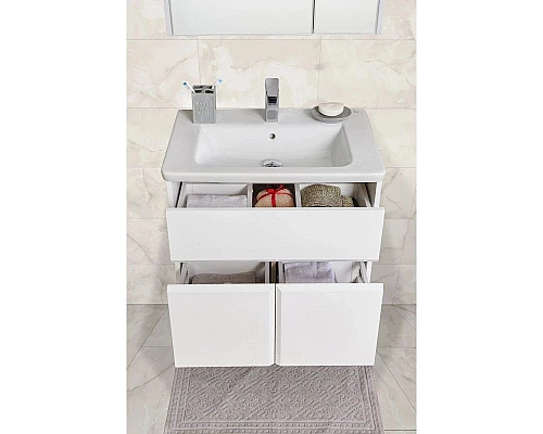 Приобрести Комплект мебели белый глянец 60 см Roca Up ZRU9303010 + 327472000 + ZRU9303015 в магазине сантехники Santeh-Crystal.ru
