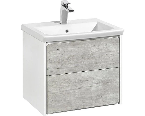 Купить Комплект мебели бетон/белый матовый 60 см Roca Ronda ZRU9303002 + 327472000 + ZRU9303007 в магазине сантехники Santeh-Crystal.ru