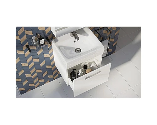 Купить Тумба белый матовый 49,3 см Velvex Estea tpEST.50.1Y-233 в магазине сантехники Santeh-Crystal.ru