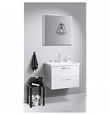 Комплект мебели белый глянец 70,5 см Aqwella Manchester MAN01072 + 4620008197746 + SM0207