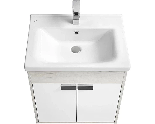 Заказать Комплект мебели белый глянец/дуб крафт 60 см Акватон Флай 1A237301FAX10 + 1WH302421 + 1A237602FA860 в магазине сантехники Santeh-Crystal.ru