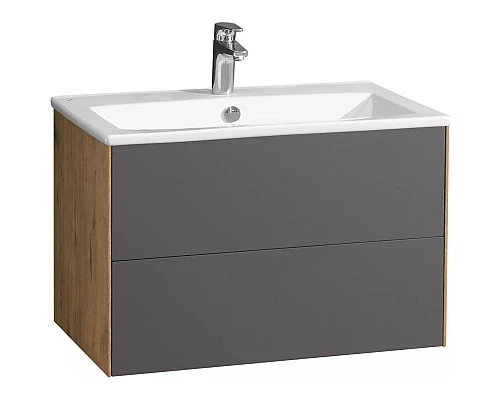 Заказать Комплект мебели графит софт/дуб веллингтон 75 см Акватон Сохо 1A258101AJA00 + 1WH501619 + 1A258302AJA0L в магазине сантехники Santeh-Crystal.ru