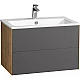 Купить Тумба с раковиной графит софт/дуб веллингтон 75 см Акватон Сохо 1A2581K1AJA00 в магазине сантехники Santeh-Crystal.ru