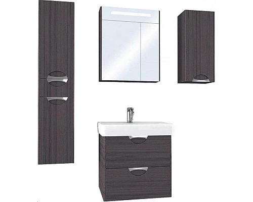 Приобрести Комплект мебели дуб макиато 60 см Акватон Сильва 1A211801SIW50 + 1WH302186 + 1A216202SIW50 в магазине сантехники Santeh-Crystal.ru