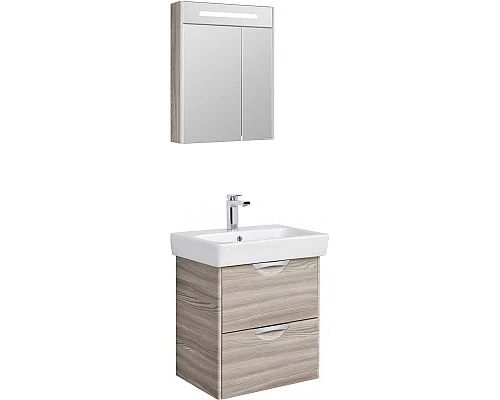 Приобрести Комплект мебели дуб фьорд 60 см Акватон Сильва 1A211801SIW60 + 1WH302186 + 1A216202SIW60 в магазине сантехники Santeh-Crystal.ru