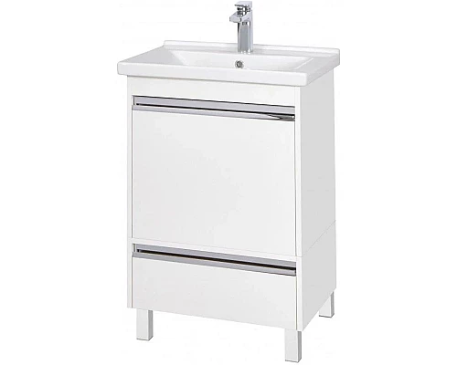 Заказать Комплект мебели белый глянец 60 см Акватон Капри 1A230101KP010 + 1WH302421 + 1A230302KP010 в магазине сантехники Santeh-Crystal.ru