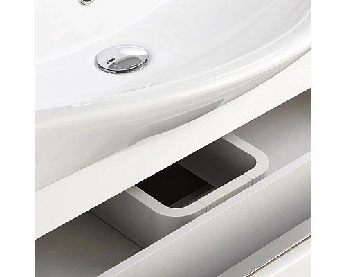 Заказать Комплект мебели белый глянец 60 см Акватон Капри 1A230101KP010 + 1WH302421 + 1A230302KP010 в магазине сантехники Santeh-Crystal.ru