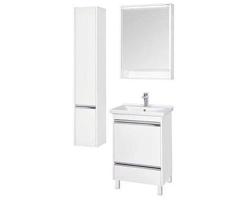 Заказать Комплект мебели белый глянец 60 см Акватон Капри 1A230101KP010 + 1WH302421 + 1A230302KP010 в магазине сантехники Santeh-Crystal.ru